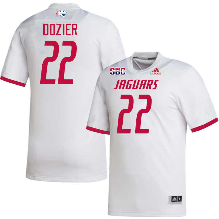 #22 Caleb Dozier South Alabama Jaguars Jerseys,College Football Uniforms,Apparels Stitched-White